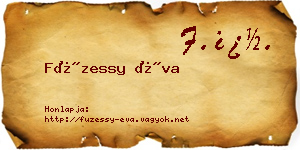 Füzessy Éva névjegykártya