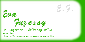 eva fuzessy business card